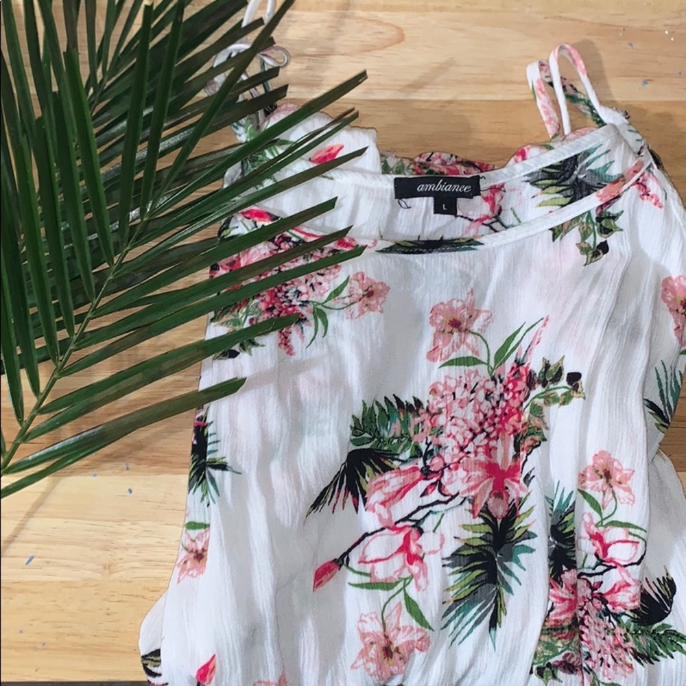 Floral White romper